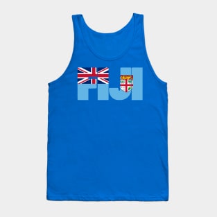 Fiji flag stencil Tank Top